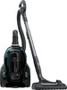 A black and teal AEG vacuum cleaner with its hose and floor head, presented against a white background. Produktbild-Vorschau