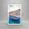Gerahmtes Poster - Rahmen in heller Eiche - Porto Boote die Produktbild-Vorschau 5