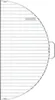 A half-circle grill grate with a handle on the right side. Anteprima dell’immagine prodotto