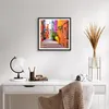 Gerahmtes Poster - Schwarzer Rahmen - Sommer Straße Haus - Produktbild-Vorschau 6