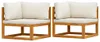 vidaXL Modulare Ecksofas 2 Stk. mit Auflagen Cremeweiß Produktbild-Vorschau 8
