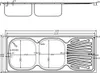 vidaXL Evier double argenté 1200x500x155 mm acier Voir les images du produit 12