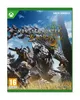 The image shows the front cover of a video game case for 'Monster Hunter Wilds' on Xbox Series X. Produktbild-Vorschau
