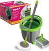 A spin mop and bucket set, along with its packaging, displayed against a white background. Podgląd zdjęcia produktu