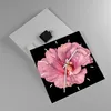 Wanduhr - Quadrat - Glasuhr - Hibiskus Blume Rosa - 30x30cm Produktbild-Vorschau 2