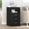 vidaXL Armoire à tiroirs noir imitation chêne 40x50x76cm Voir les images du produit 2