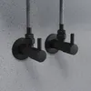Eckventil 2er-Pack - Messing - Schwarz matt - massiv Produktbild-Vorschau 2