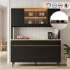 Mobiletto buffet alto con illuminazione a LED controllabile Anteprima dell’immagine prodotto 9
