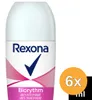 6x Rexona Deodorant Roll-on - Biorythm, 50 ml Productafbeelding-voorbeeld 2