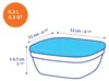 Freshbox - Boite de conservation carrée couvercle bleu 30cl Voir les images du produit 4