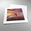 Poster - Poster ohne Rahmen - £ódŸ Westen Die Sonne - 30x30 Produktbild-Vorschau 3