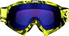 Occhiali da motocross gialli con lenti blu-viola Anteprima dell’immagine prodotto 1