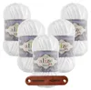 5 x ALIZE Velluto 55 White mit Label Produktbild-Vorschau 1
