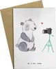 Mr. & Mrs. Panda Klappkarte Influencer Herz - Weiß - Produktbild-Vorschau 1