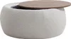 Couchtisch - Mit Stauraum und Bouclé-Stoff + MDF - Weiß - Produktbild-Vorschau 3