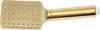 A gold-colored hand shower head with a white connector on a white background. Podgląd zdjęcia produktu