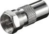 goobay F Adapter F Stecker auf Koax Stecker Zink 29.6 mm Voir les images du produit 1