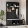Sweiko Garderobenständer mit  Schuhbank, Garderobe,  6 Produktbild-Vorschau 4