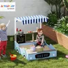 AIYAPLAY Sabbiere con tetto 90 x 108 cm Sabbiere in legno Anteprima dell’immagine prodotto 2