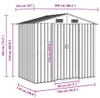 vidaXL Szopa ogrodowa szara metalowa 204 x 132 x 186 cm Podgląd zdjęcia produktu 9