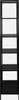 A tall, black, metal bookshelf with six shelves against a white background. Produktbild-Vorschau