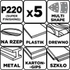 GRAPHITE Carta abrasiva velcrata delta 102x152 mm, 5 pezzi, Anteprima dell’immagine prodotto 2