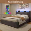 okwish Čalouněná postel 160×200 s LED osvětlením a čelem s Náhled obrázku produktu 2