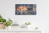 Leinwand Wanduhr Wandkunst Uhr Geräuschlos 60x30 Ölgemälde Produktbild-Vorschau 3