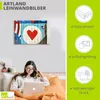 ARTland Leinwandbild Holztuere mit Herz Größe: 30x20 cm Produktbild-Vorschau 2