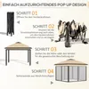 Outsunny Pavillon 3,3x3,3m, wasserabweisend Winterfest Produktbild-Vorschau 5