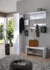 HAKU Wandgarderobe edelstahloptik, weiß - MDF, B/H/T: Produktbild-Vorschau 5