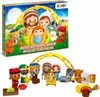 A Christmas nativity scene advent calendar box and its contents displayed. Anteprima dell’immagine prodotto