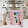 Puluomis Mini réfrigérateur 4 L avec miroir LED portable Voir les images du produit 5