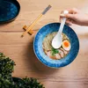 HOMLA SALADO Ramen-Set blau mit braunem Laufrad 21 cm Produktbild-Vorschau 2