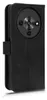 A black flip-style phone case is shown from the back, with the camera module prominently visible. Anteprima dell’immagine prodotto