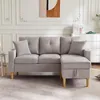 A light gray sectional sofa with a chaise lounge is shown in a well-lit living room setting. Náhľad obrázku produktu