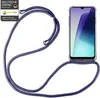 A smartphone with a blue lanyard attached, presented on a white background. Produktbild-Vorschau