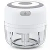 A white and gray electric mini chopper with a clear container. Náhľad obrázku produktu