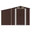 vidaXL Capanno da giardino Marrone 277x192,5x179 cm Acciaio Anteprima dell’immagine prodotto 4