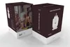 Two product boxes for a citrus juicer, one with a family photo, placed on a white surface. Podgląd zdjęcia produktu