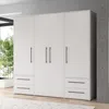 Kleiderschrank - 206 x 200 cm - 4 Türen - 4 Schubladen - Produktbild-Vorschau 8