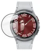 A smartwatch with a red face and white numbers, partially covered by a transparent screen protector. Produktbild-Vorschau