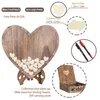 Vrygle Livre d’or mariage en bois avec 91 cartes invités et Voir les images du produit 8