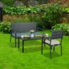 Panchina da giardino Relaxdays con cuscini di seduta, Anteprima dell’immagine prodotto 2