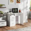 Moderner Schreibtisch aus Holz mit 3 Schubladen und einem Produktbild-Vorschau 3