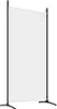 A white privacy screen with a black frame and base stands against a white background. Produktbild-Vorschau