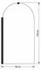 Pare-baignoire flûté – 80 x 140 cm – Noir – LIVIA Voir les images du produit 4