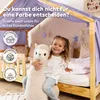 Musselin Hausbett Himmel Kinderzimmer Baumwolle mit Gold Produktbild-Vorschau 5