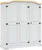 vidaXL Armoire style mexicain en pin 3 portes blanc Voir les images du produit 8