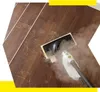 A steam cleaner is being used to clean a wooden floor with visible footprints. Voir les images du produit